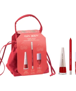 Fenty Beauty Cherry Mouth 3-Piece Lip Set + Pouch