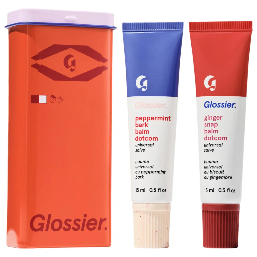 Glossier  Sugar + Spice Balm Dotcom Lip Balm Duo Makeup Gift Set