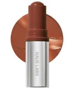 Haus Labs Color Fuse Longwear Hydrating Glassy Lip + Cheek Blush Balm Stick - Glassy Cinnamon