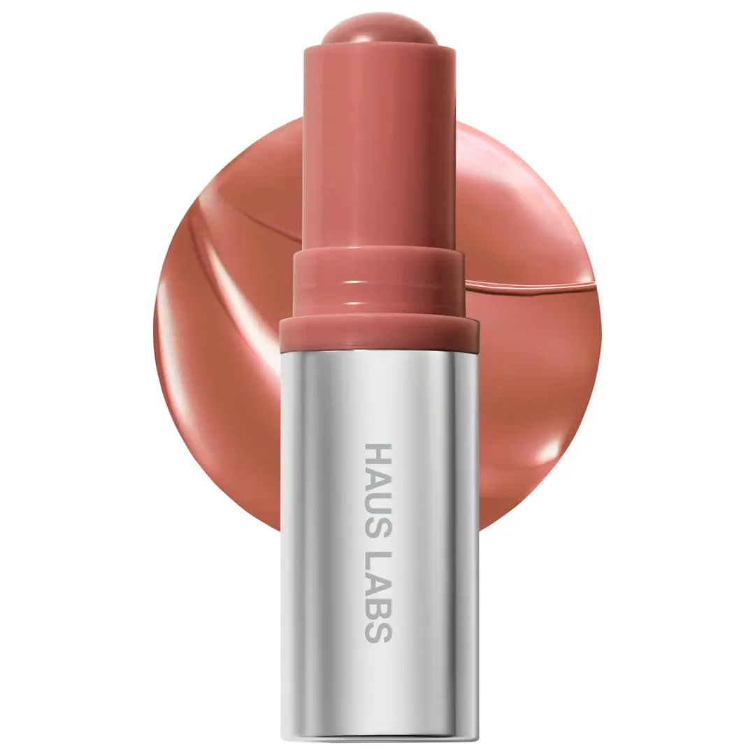 Haus Labs Color Fuse Longwear Hydrating Glassy Lip + Cheek Blush Balm Stick - Glassy Ginger
