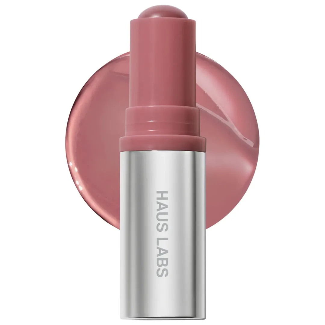 Haus Labs Color Fuse Longwear Hydrating Glassy Lip + Cheek Blush Balm Stick - Glassy Hibiscus