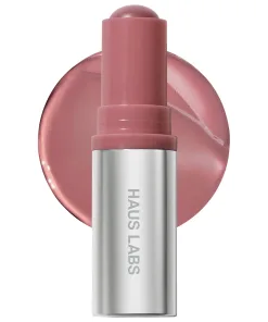 Haus Labs Color Fuse Longwear Hydrating Glassy Lip + Cheek Blush Balm Stick - Glassy Hibiscus