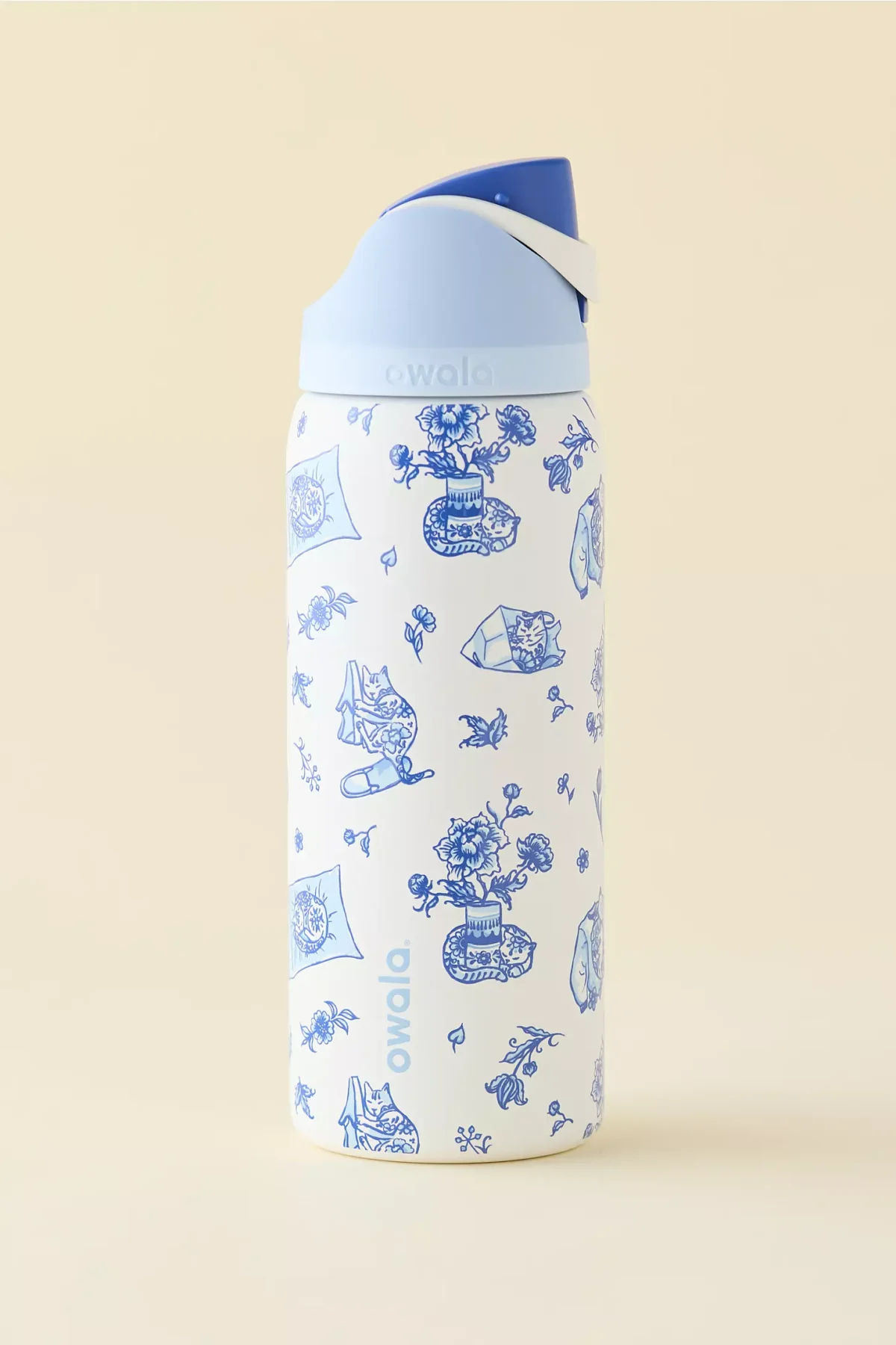 Owala UO Exclusive - Delft Cat Print FreeSip 32 oz