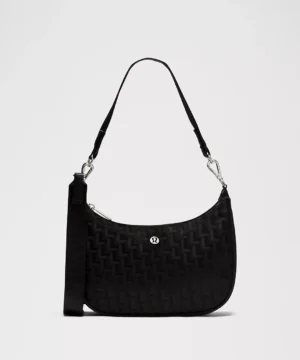 Lulu Lemon City Essentials Small Shoulder Bag 3L *L Monogram Jacquard "Black"