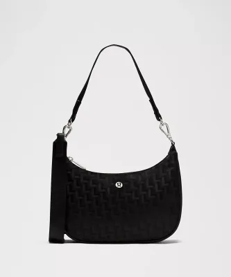 Lulu Lemon City Essentials Small Shoulder Bag 3L *L Monogram Jacquard "Black"