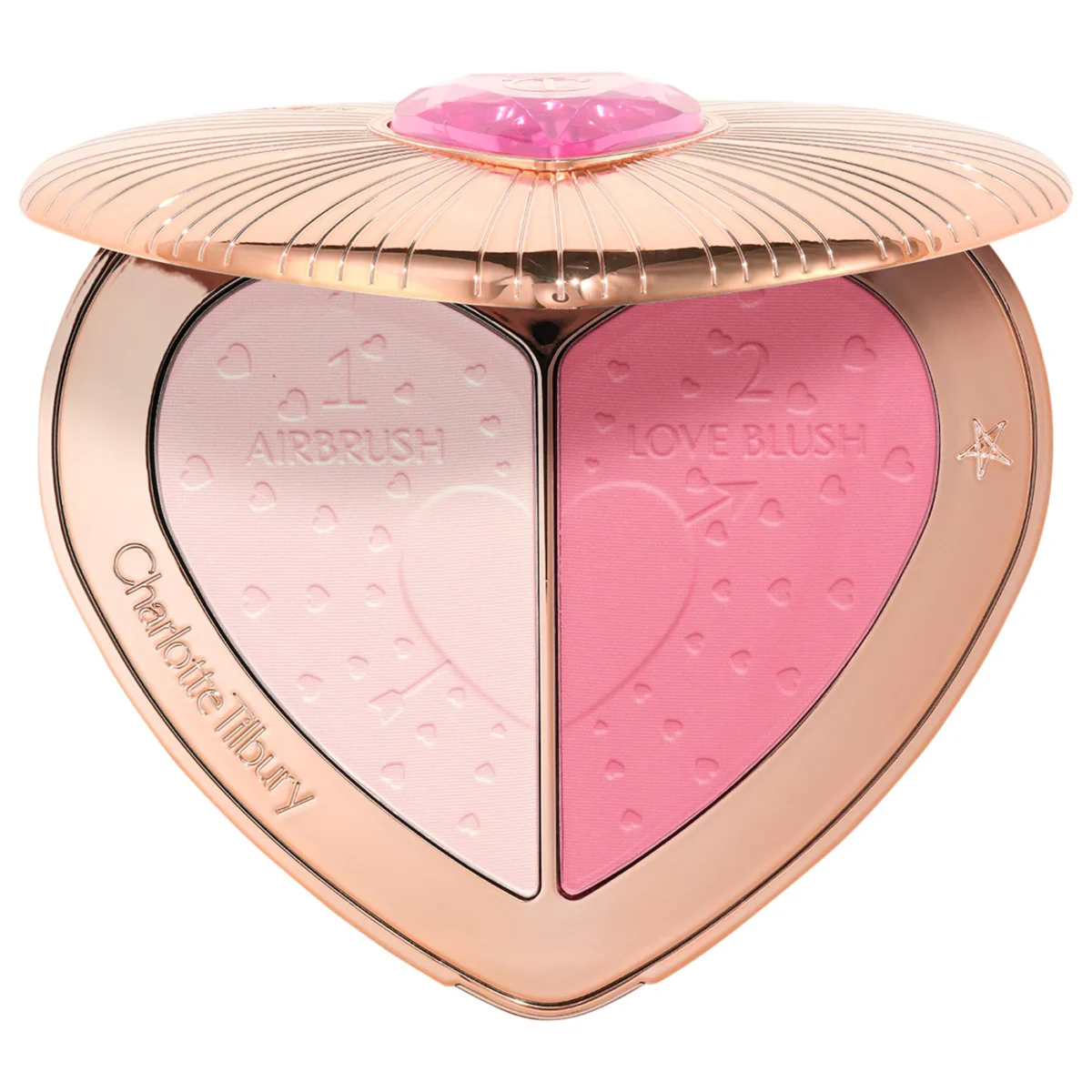 Charlotte Tilbury Pillow Talk Beauty Soulmates Airbrush Flawless Finish Brightening and Blush Powder Palette - PINK