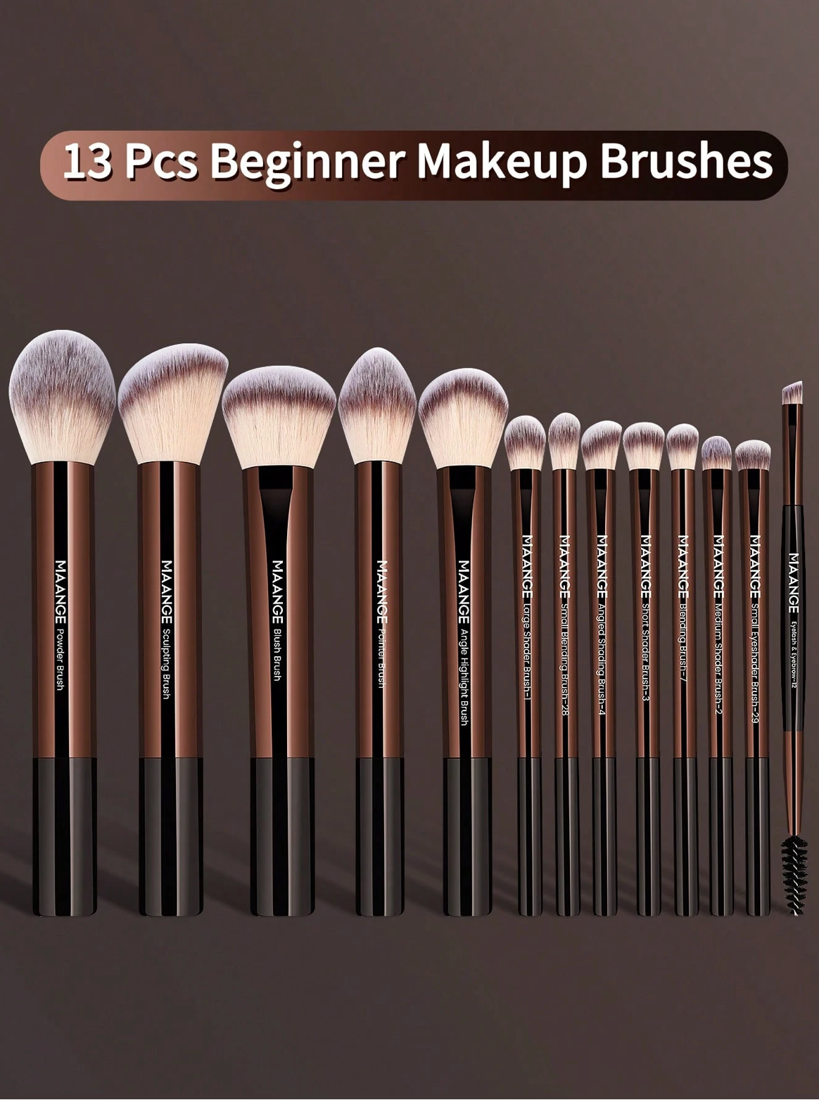 MAANGE set de brochas de 13 pzas para rostro