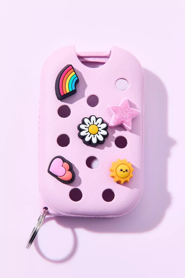 X Crocs Hand Sanitizer Mist Case Keychain Pink
